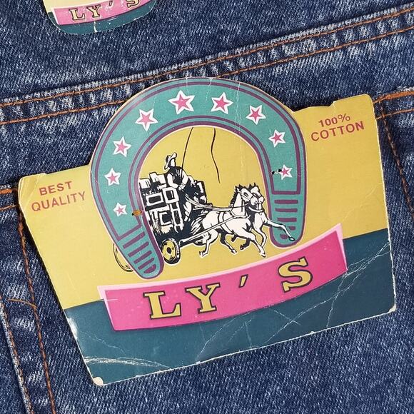 Ly's jeans women's 40 x30 high rise button fly loose baggy retro vintage NEW - Picture 13 of 14